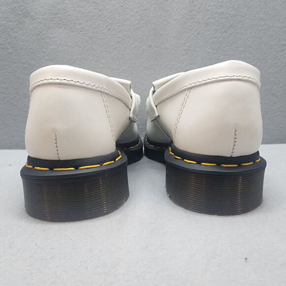 DOC MARTEN ADRIAN YELLOW STITCH WHITE LEATHER TASSEL LOAFERS SIZE M 5 W 6 NWOB‎ - Picture 5 of 8